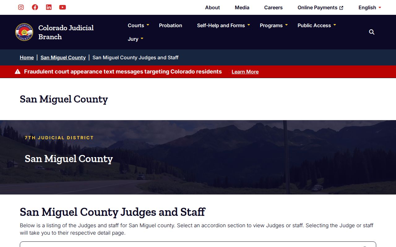 San Miguel court staff directory