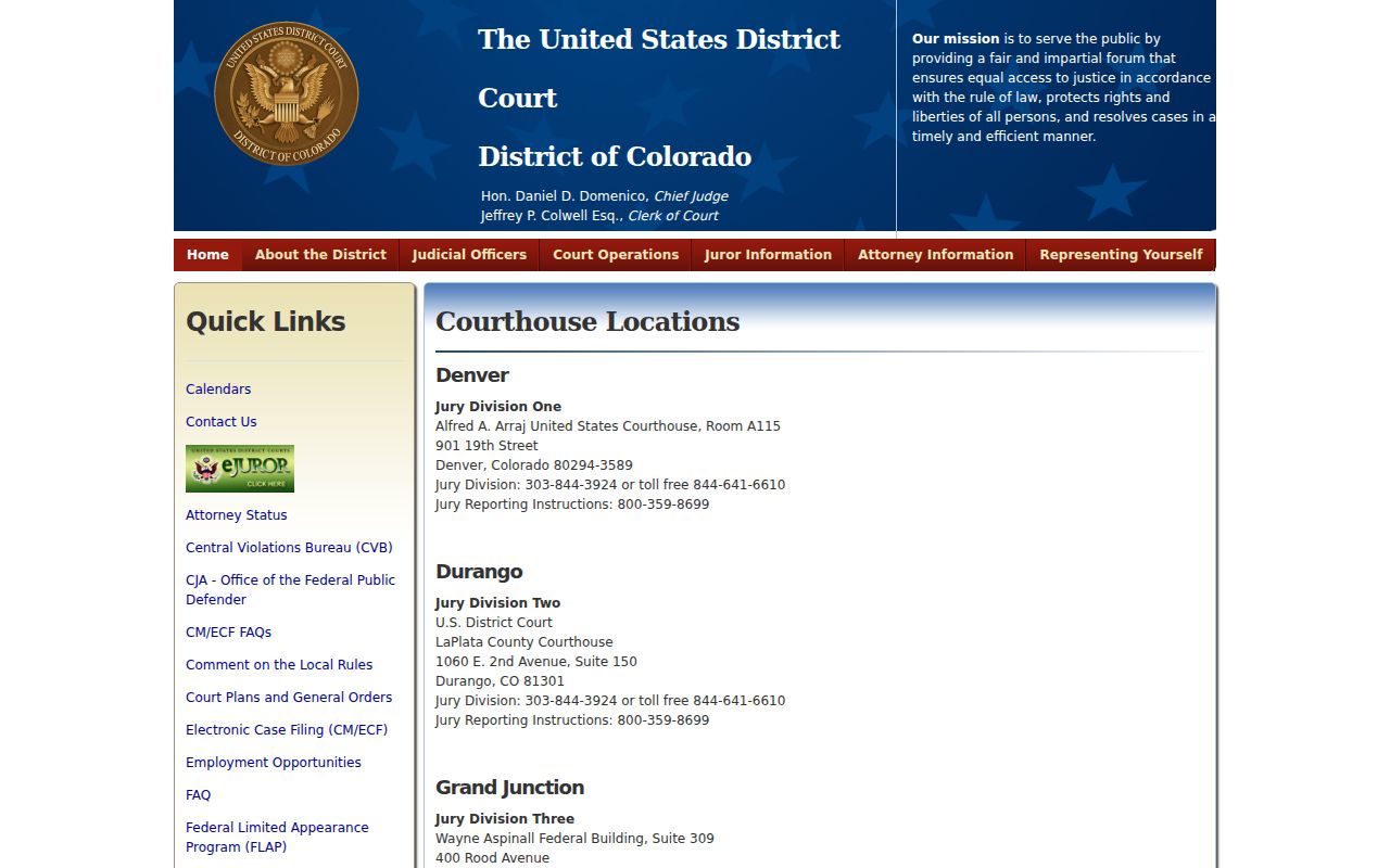San Miguel County traffic warrant comparison with the separate federal court route in Durango