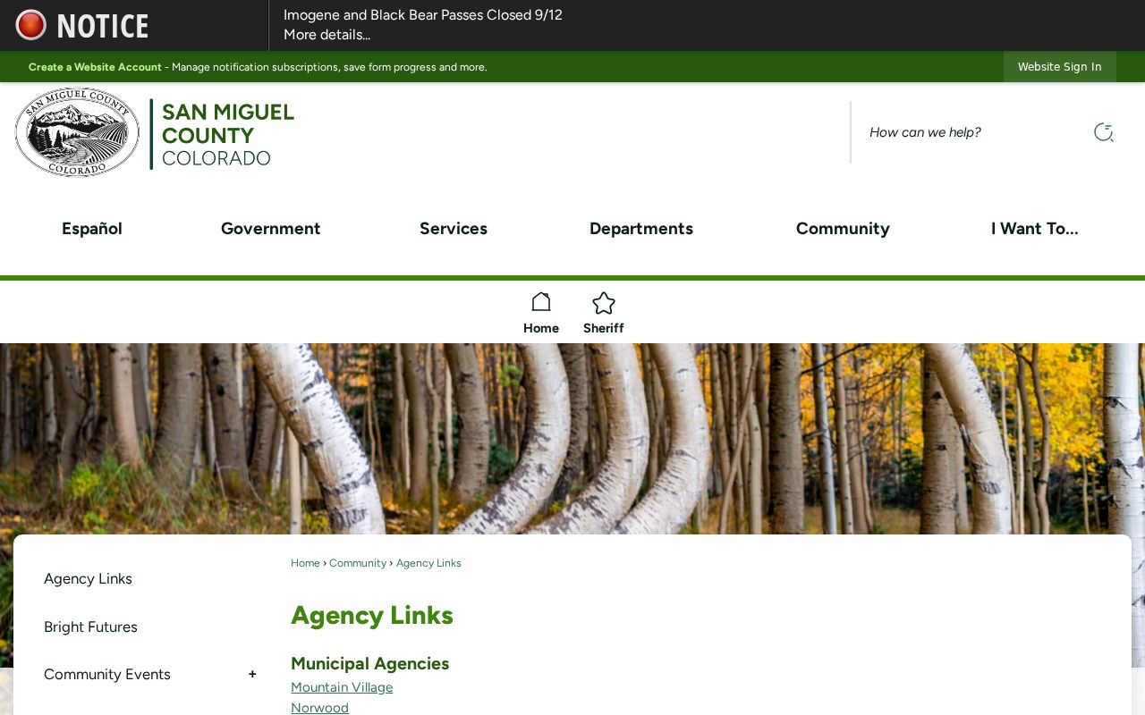San Miguel County most wanted source check on the official agency links page